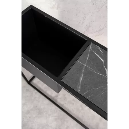 Konsola loftowa z donicą Verde 100×30 cm – Czarna | nowoczesna konsola