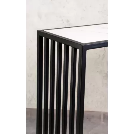 Konsola loftowa PION 100×30 cm – Czarna | nowoczesna konsola Loft