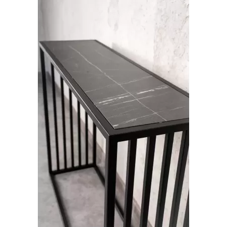 Konsola loftowa MIXO 100×30 cm – Czarna | nowoczesna konsola Loft