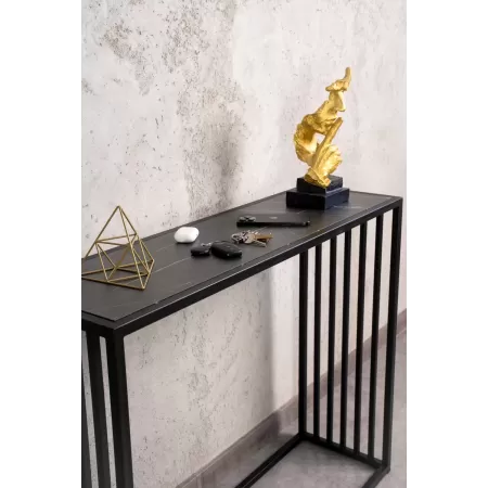 Konsola loftowa MIXO 100×30 cm – Czarna | nowoczesna konsola Loft