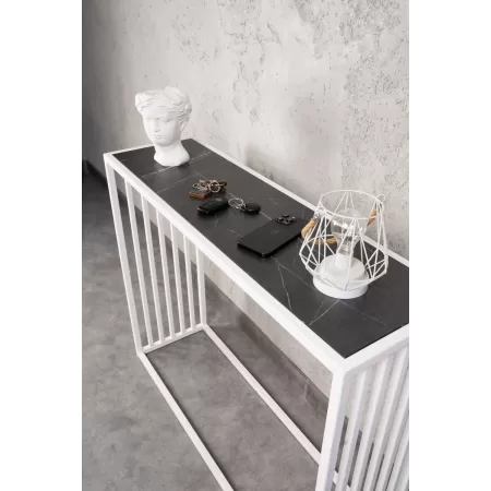 Konsola loftowa MIXO 100×30 cm – Biała | nowoczesna konsola Loft