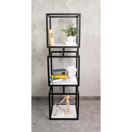 Regał loftowy STRATO 150 cm – Czarny | nowoczesny regał do salonu LOFT