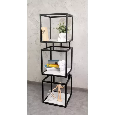 Regał loftowy STRATO 150 cm – Czarny | nowoczesny regał do salonu i biura