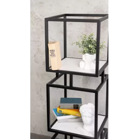 Regał loftowy STRATO 150 cm – Czarny | nowoczesny regał do salonu LOFT