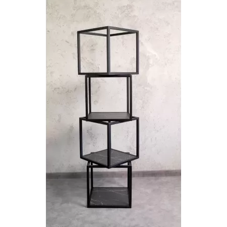 Regał loftowy STRATO Dynamic 160 cm – Czarny | nowoczesny regał LOFT