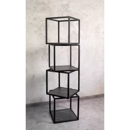 Regał loftowy STRATO Dynamic 160 cm – Czarny | nowoczesny regał LOFT
