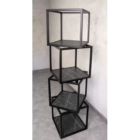 Regał loftowy STRATO Dynamic 160 cm – Czarny | nowoczesny regał LOFT