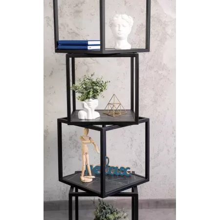 Regał loftowy STRATO Dynamic 160 cm – Czarny | nowoczesny regał LOFT