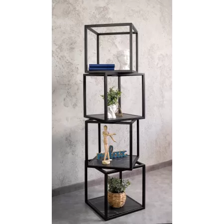 Regał loftowy STRATO Dynamic 160 cm – Czarny | nowoczesny regał LOFT