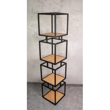Regał loftowy STRATO 190 cm – Czarny | nowoczesny regał do salonu LOFT
