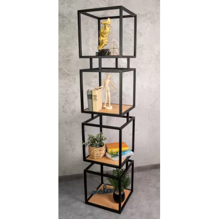 Regał loftowy STRATO 190 cm – Czarny | nowoczesny regał do salonu LOFT