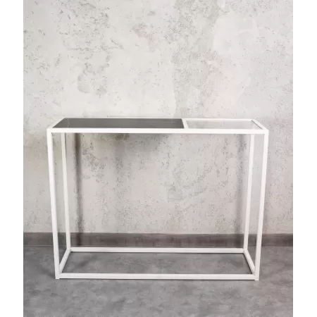 Konsola loftowa 100×30 cm – Biała| nowoczesna konsola do Loft