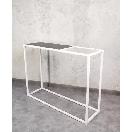 Konsola loftowa 100×30 cm – Biała| nowoczesna konsola do Loft