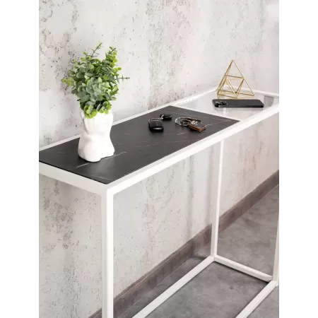 Konsola loftowa 100×30 cm – Biała| nowoczesna konsola do Loft