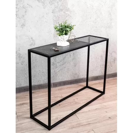 Konsola loftowa 100×30 cm – Biała| nowoczesna konsola Loft