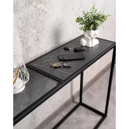Konsola loftowa 100×30 cm – Biała| nowoczesna konsola Loft