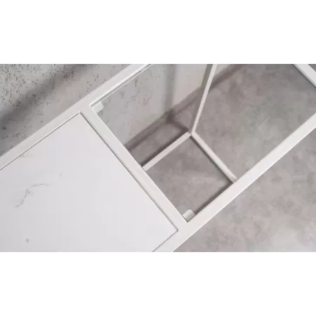 Konsola loftowa 100×30 cm – Biała| nowoczesna konsola Loft