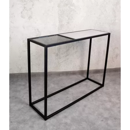 Konsola loftowa 100×30 cm – Czarna| nowoczesna konsola Loft
