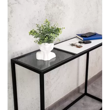 Konsola loftowa 100×30 cm – Czarna | nowoczesna konsola Loft