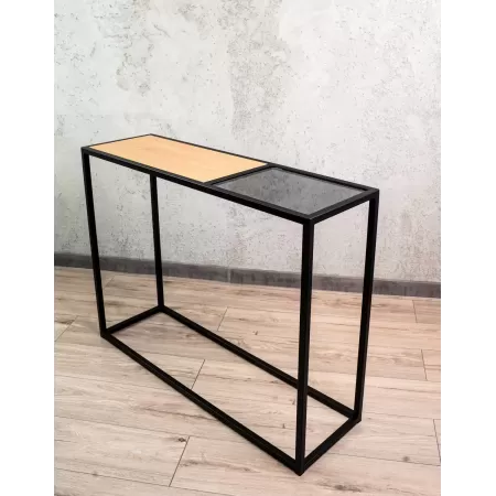 Konsola loftowa 100×30 cm – Czarna | nowoczesna konsola Loft