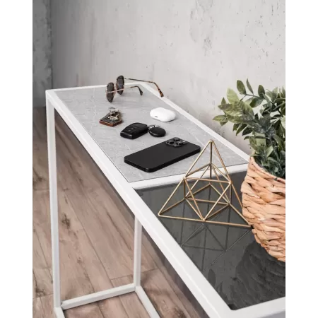 Konsola loftowa 100×30 cm – Biała | nowoczesna konsola Loft