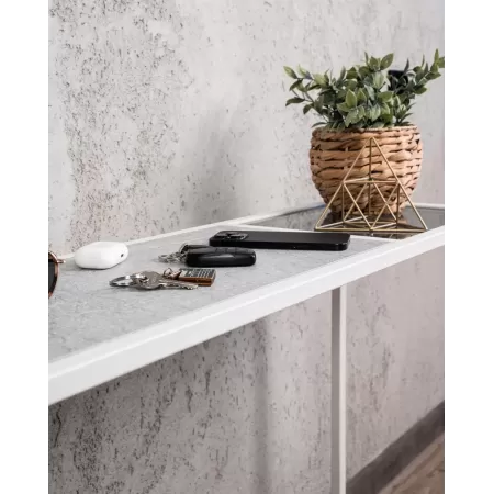 Konsola loftowa 100×30 cm – Biała | nowoczesna konsola Loft