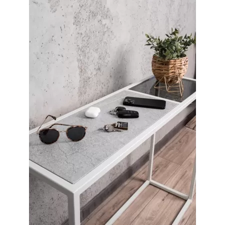Konsola loftowa 100×30 cm – Biała | nowoczesna konsola Loft