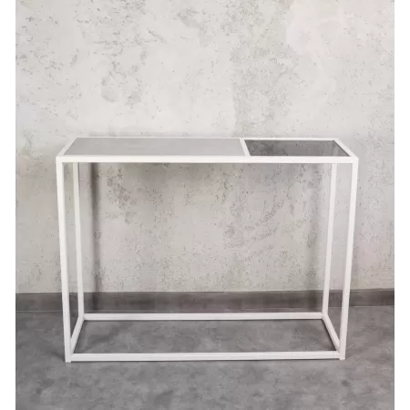 Konsola loftowa 100×30 cm – Biała | nowoczesna konsola Loft