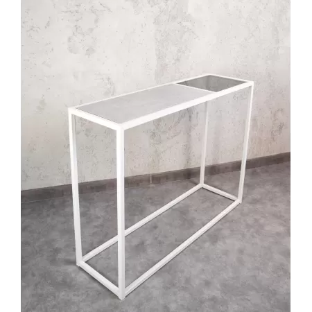 Konsola loftowa 100×30 cm – Biała | nowoczesna konsola Loft