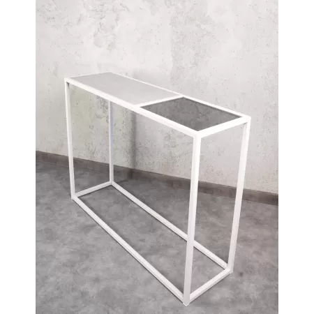 Konsola loftowa 100×30 cm – Biała | nowoczesna konsola Loft