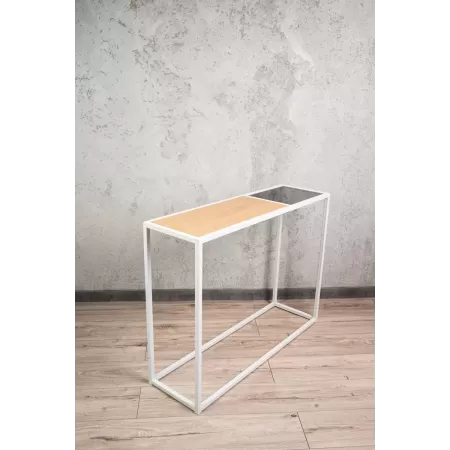 Konsola loftowa 100×30 cm – Biała | nowoczesna konsola Loft
