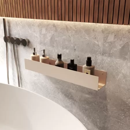 Półka łazienkowa SIDE PLUS 60 cm – kaszmir, z wysokimi bokami