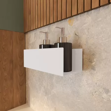 Półka łazienkowa SIDE PLUS 60 cm – biała, z wysokimi bokami