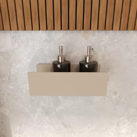 Półka łazienkowa SIDE PLUS 25 cm – kaszmir, z wysokimi bokami