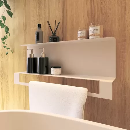 Półka łazienkowa COMBI 60 cm, KASZMIR - dwie półki, uchwyt na ręczniki