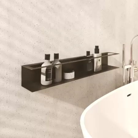 Półka łazienkowa LINER 60 cm, CZARNA - miejsce na szampony