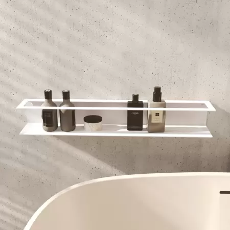 Półka łazienkowa LINER 60 cm, BIAŁA - miejsce na szampony