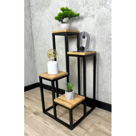 Kwietnik Loftowy / Stojak na Kwiaty Metalowy 82cm | StalDrut
