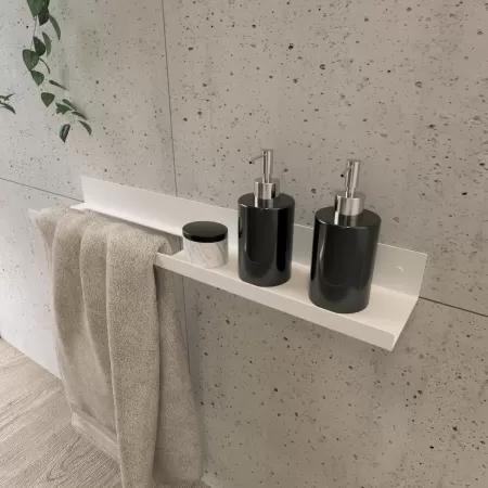 Półka łazienkowa OPEN 60 cm, BIAŁA - miejsce na kosmetyki, uchywt ręcz