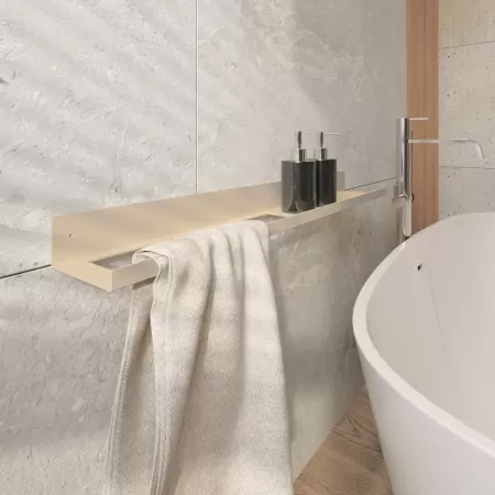 Półka łazienkowa OPEN 80 cm, KASZMIR - miejsce na kosmetyki, uchywt