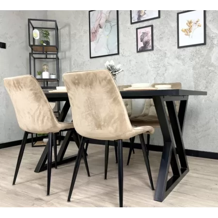 Stół TRIGON – designerski stół do jadalni na stalowych nogach
