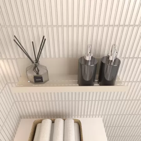 Półka łazienkowa IRONA 40 cm, Kaszmir z wysoką ścianką wewnętrzną