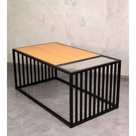 Stolik kawowy loftowy 100×55 – Dąb Corbridge | LAMELIS