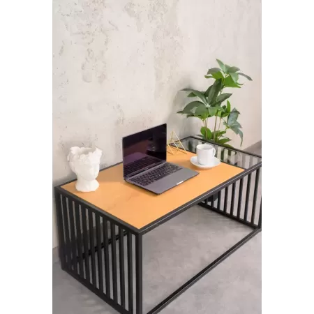 Stolik kawowy loftowy 100×55 – Dąb Corbridge | LAMELIS