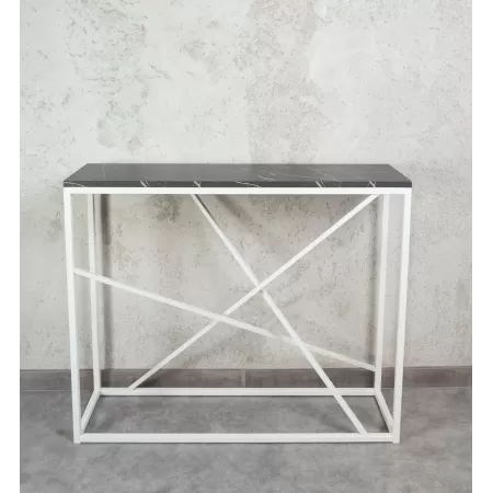Konsola loftowa MIXO 100×30 cm – Biała | nowoczesna konsola Loft