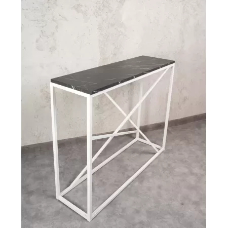 Konsola loftowa MIXO 100×30 cm – Biała | nowoczesna konsola Loft