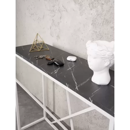 Konsola loftowa MIXO 100×30 cm – Biała | nowoczesna konsola Loft