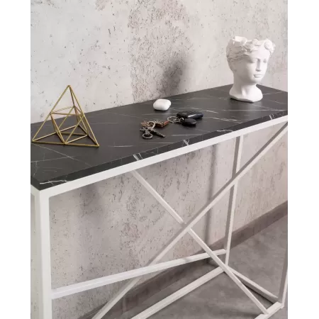 Konsola loftowa MIXO 100×30 cm – Biała | nowoczesna konsola Loft