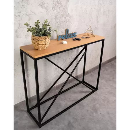 Konsola loftowa MIXO 100×30 cm – Biała | nowoczesna konsola Loft