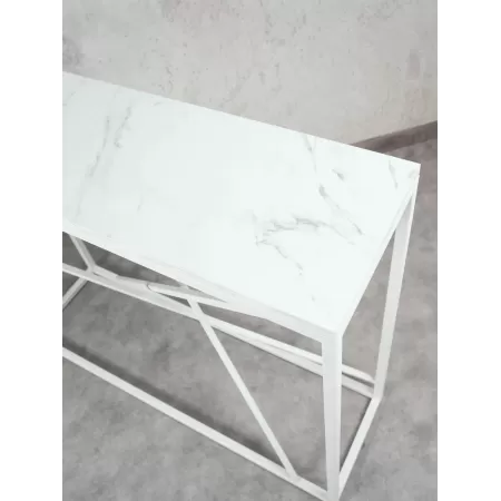 Konsola loftowa MIXO 100×30 cm – Biała | nowoczesna konsola Loft